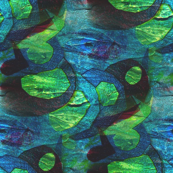 ブルーバック グラウンド グリーン水彩画シームレス テクスチャ抽象的なブラシ — ストック写真
