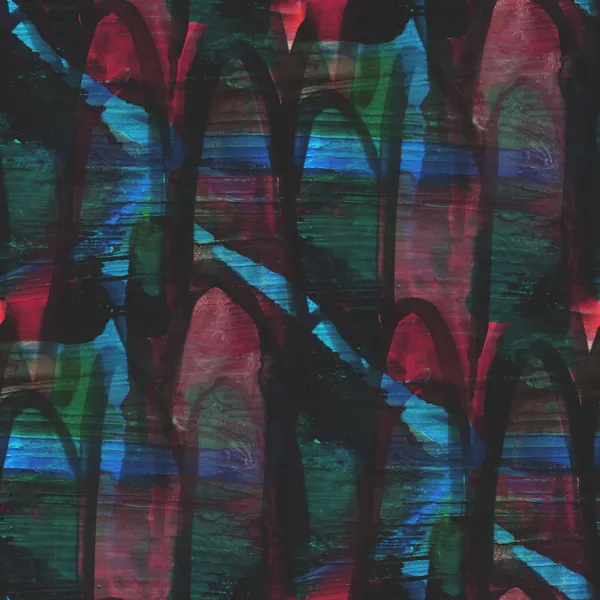 Hintergrund blau rot Aquarell Kunst nahtlose Textur abstrakte bru — Stockfoto