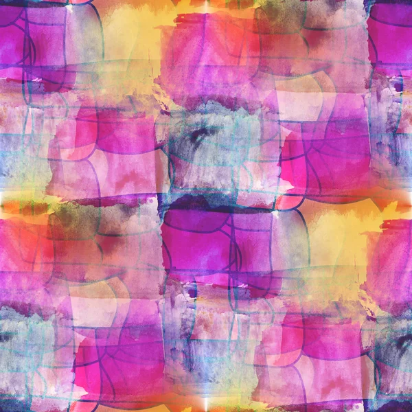 手のアーティストの水彩正方形青紫色のアイコン — ストック写真