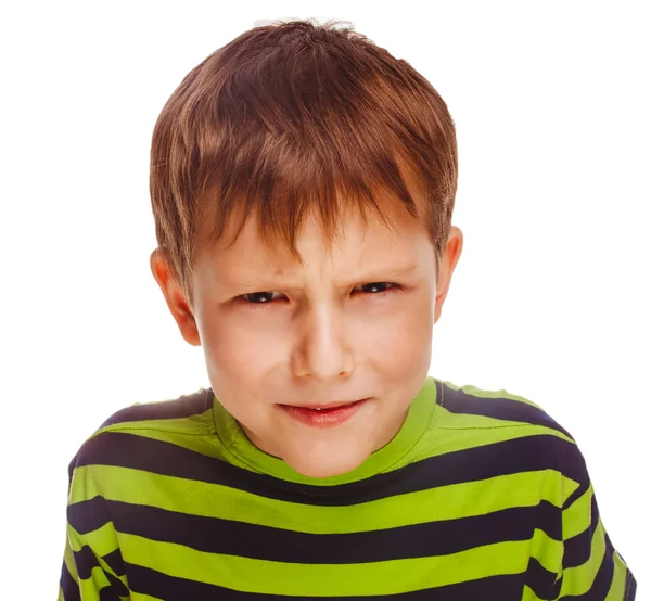 Angry boy blond bully bad aggressive fights — Stock Photo, Image