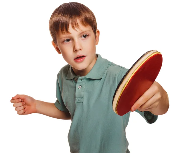 Blonder Tischtennismann beim Tischtennisspielen — Stockfoto