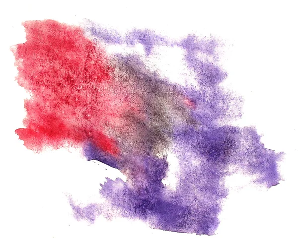 Splash paint blot purple, red watercolour color water ink isolat — Stock Photo, Image