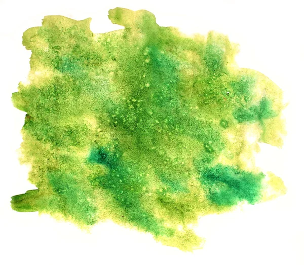 Splash peinture vert tache aquarelle couleur eau encre isolé wat — Photo