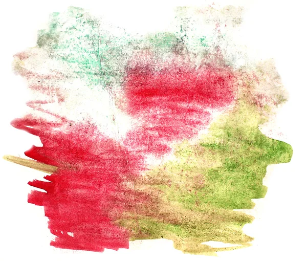 Splash paint green, red blot watercolour color water ink isolate — Stock Photo, Image