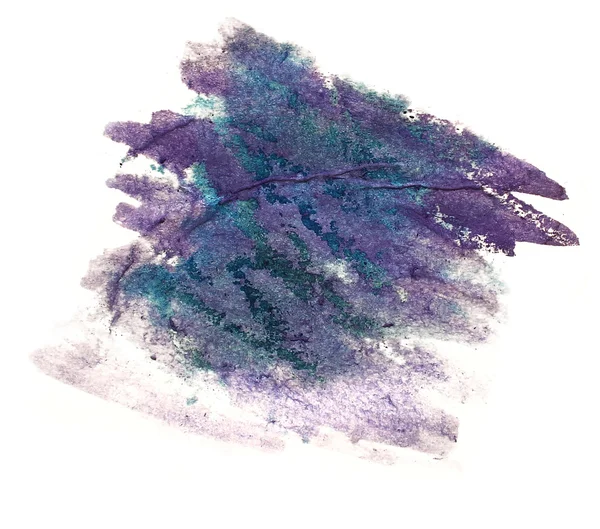 Splash violet, peinture verte tache aquarelle couleur encre d'eau isol — Photo
