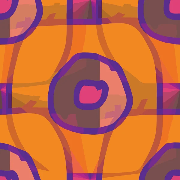 Seamless texture (EPS 8) orange, purple american ancient backgro — Stock Vector