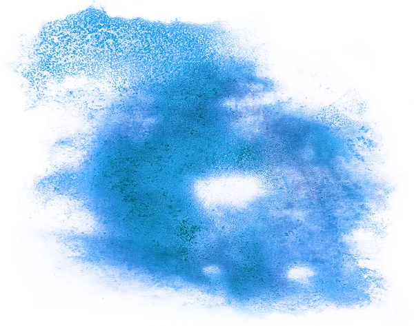 Tinta azul trazo abstracto acuarela pincel agua color salpicadura pai — Foto de Stock