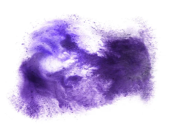 Μελάνι αφηρημένη εγκεφαλικό επεισόδιο ακουαρέλα βούρτσα μπλε, μοβ νερό χρώμα sp — Φωτογραφία Αρχείου