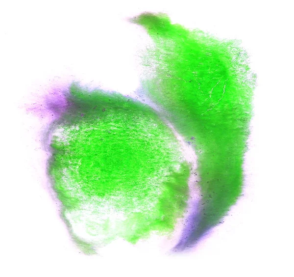 Фіолетовий, зелений штрих абстрактне чорнило акварельний пензель водяний колір s — стокове фото