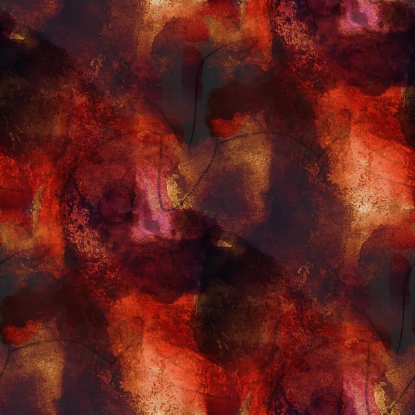 Цветной рисунок воды текстура черная, оранжевая краска абстрактная коло — стоковое фото