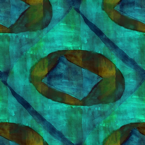 多彩花纹水纹理绘制蓝色、 绿色的抽象颜色 — 图库照片