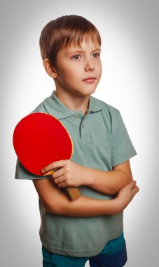 gri tablosudur çocuk eğlence spor oyun tenis raketi oynarken ping p
