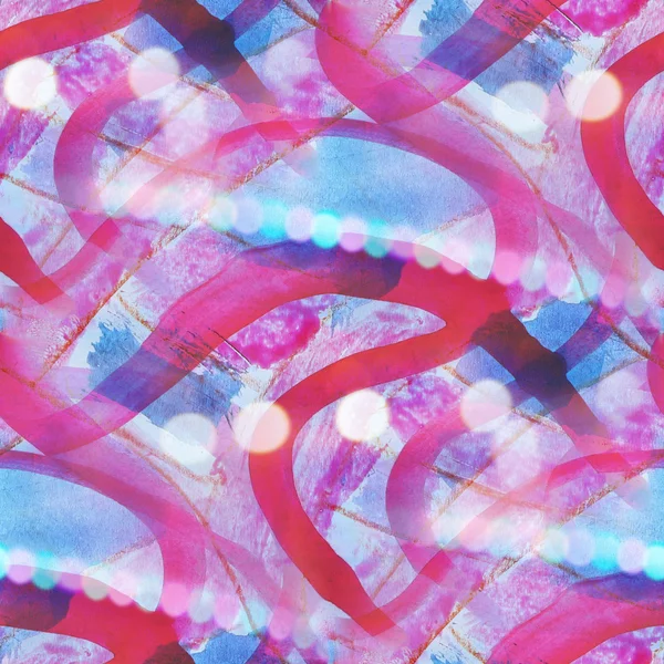 Colorido azul, patrón rosa textura del agua pintura costuras abstractas —  Fotos de Stock