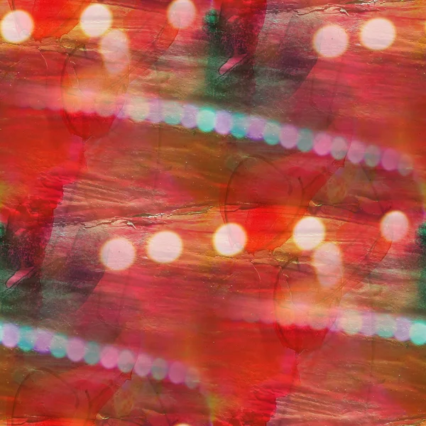 炫彩花纹绿红水纹理绘画抽象的无缝钢管 — 图库照片