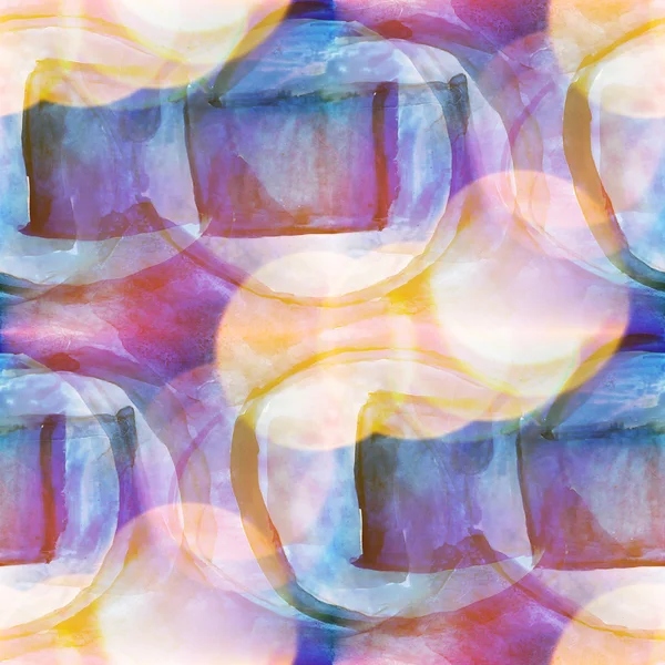 ボケ味のカラフルなパターン水テクスチャ ブルー、イエロー ペイント抽象 — ストック写真