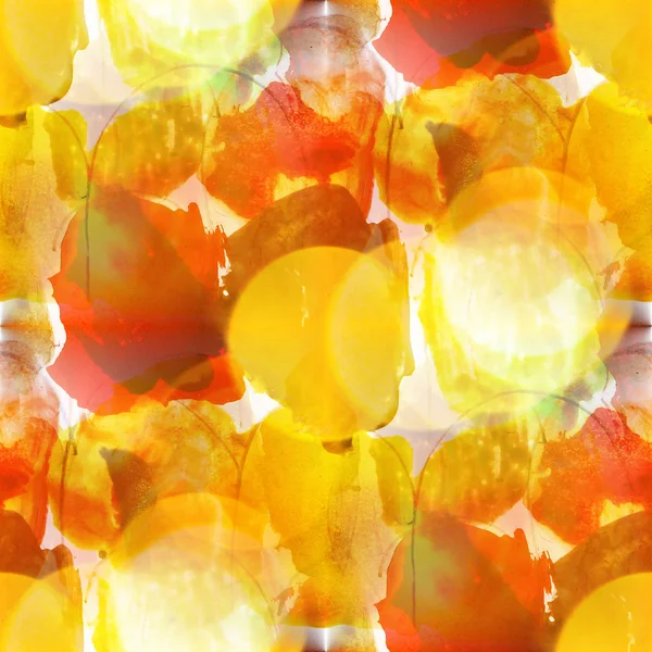 Bokeh patrón colorido agua textura pintura amarillo, marrón abstracto — Foto de Stock