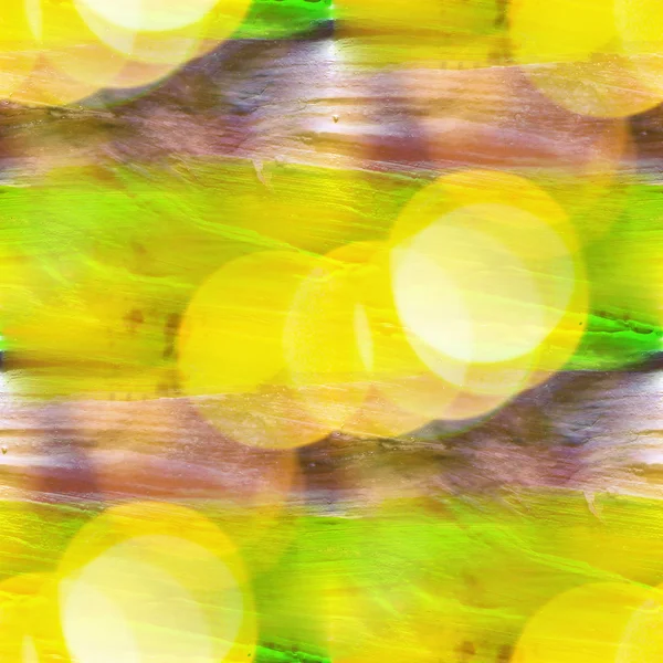 Bokeh fargerike gule, grønne mønstre Vannmalingabstrakk – stockfoto