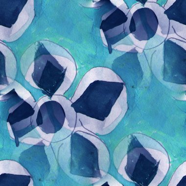 Amerika eski süs mavi renkli desen su çizim