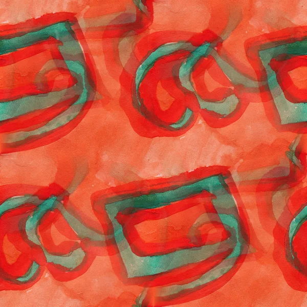 Amerika starověké ornament kreslení usa červené, zelené barevný vzor — Stock fotografie