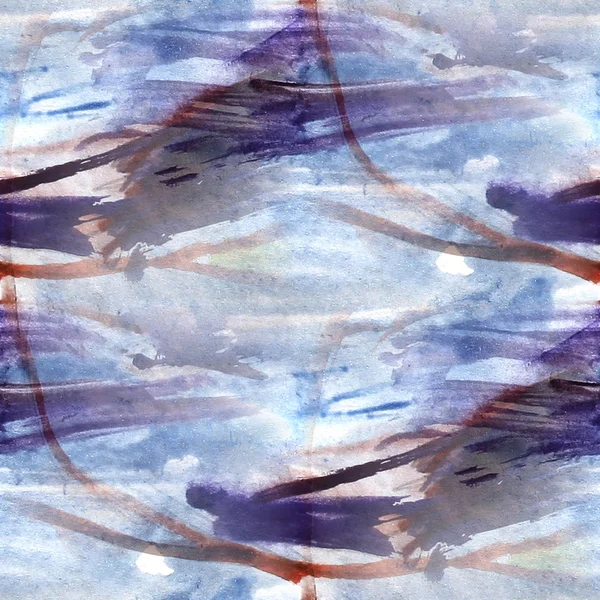 Patrón de dibujo colorido textura de agua azul pintura costura abstracta — Foto de Stock