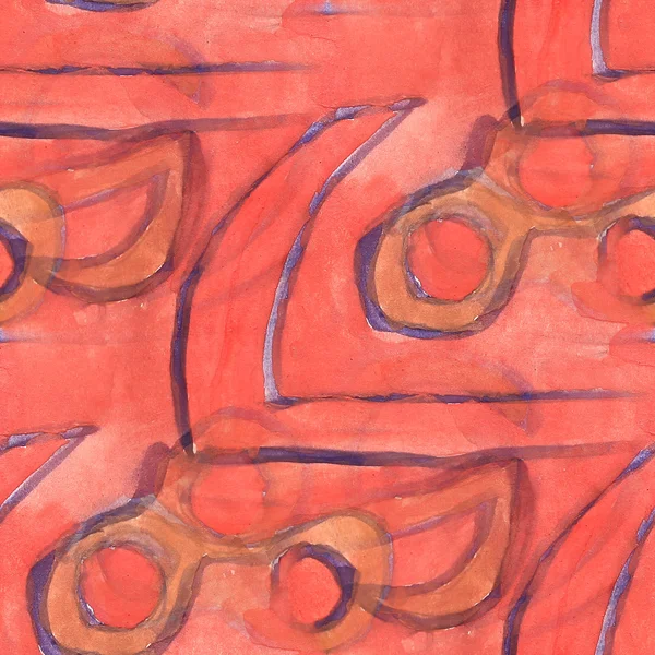 Tekening van rode, paarse kleurrijke patroon water textuur verf abstrac — Stockfoto