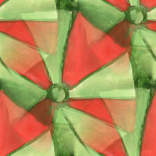 Yeşil, kırmızı renkli desen wat çizim Amerika antik süsleme — Stok fotoğraf