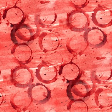 Antik süsleme kahverengi kırmızı çizim ABD renkli model