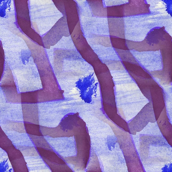 Starożytne ozdoba rysunek fioletowy, niebieski woda kolorowy wzór — Zdjęcie stockowe