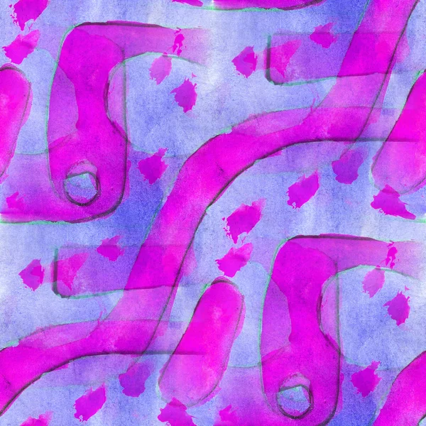 Ornamento desenho roxo EUA padrão colorido água antigo textu — Fotografia de Stock