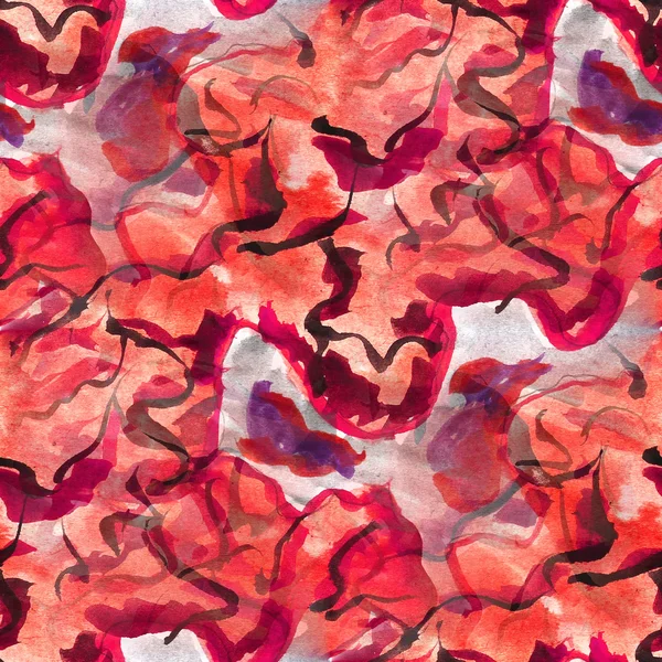 Süs çizim ABD kırmızı, mor renkli desen antik su — Stok fotoğraf