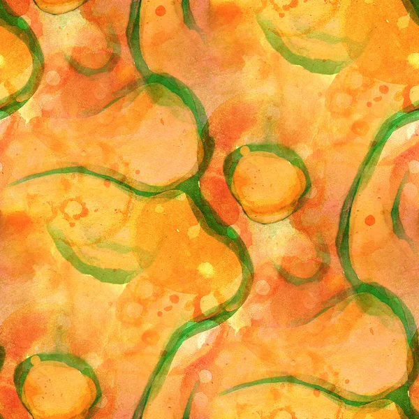 Desen tasarım sorunsuz suluboya doku kahverengi, yeşil backgrou — Stok fotoğraf