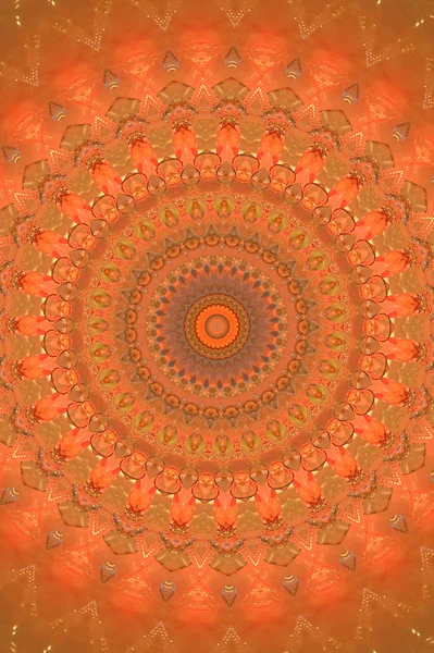 Orange circular ornament — Stock Photo, Image