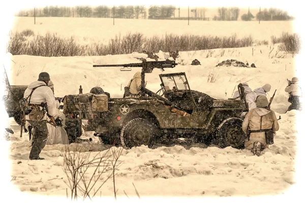 Реконструкция Второй мировой войны — стоковое фото