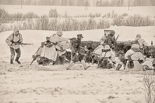 Reconstrucción de la Segunda Guerra Mundial — Foto de Stock