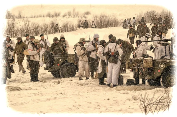 Reconstrucción de la Segunda Guerra Mundial — Foto de Stock