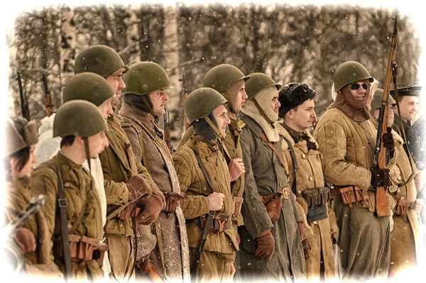 Reconstruction of the Second World War — Stock Photo, Image