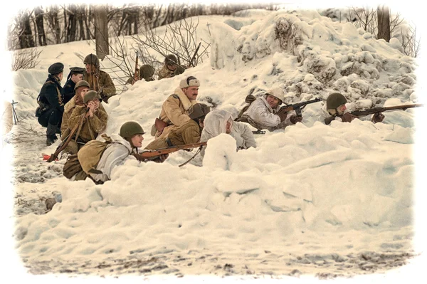 Reconstruction of the Second World War — Stock Photo, Image