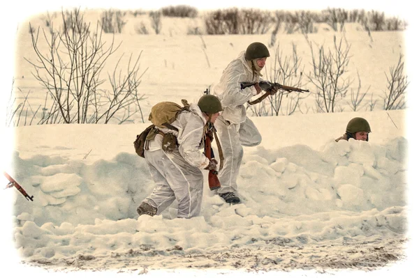 Reconstrucción de la Segunda Guerra Mundial — Foto de Stock