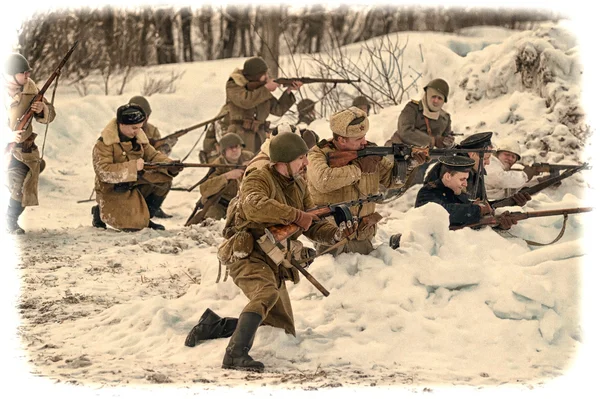 Ricostruzione della seconda guerra mondiale — Foto Stock