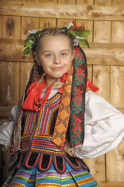 Polskie dziewczyny w Narodowy strój Kraków — Zdjęcie stockowe
