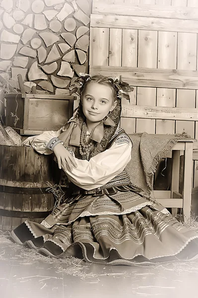 Polish girl in national costume Krakow — Stock Photo, Image