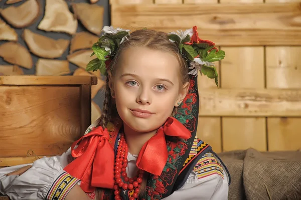 Chica polaca en traje nacional Cracovia — Foto de Stock
