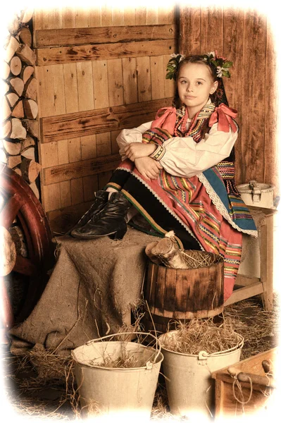 Polnisches Mädchen in Tracht Krakau — Stockfoto