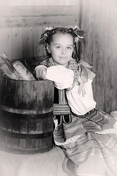 Polish girl in national costume Krakow — Stock Photo, Image