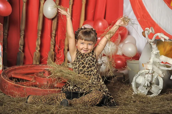 Dívka v cirkuse — Stock fotografie