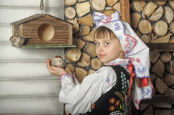 Polish girl in costume — Stock Photo, Image