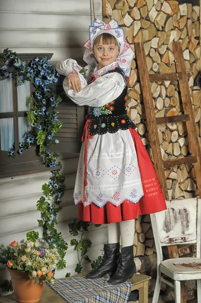 Polish girl in costume — Stock Photo, Image