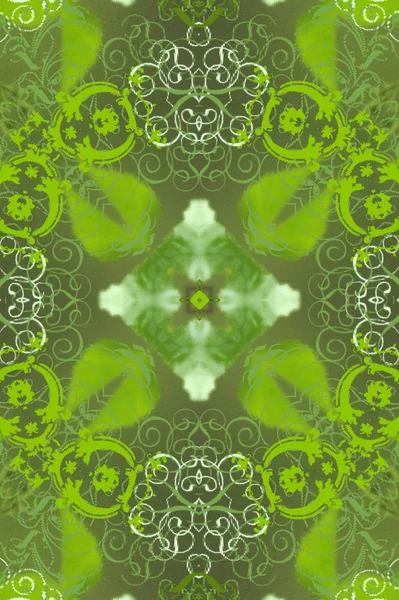 Green circular pattern — Stock Photo, Image