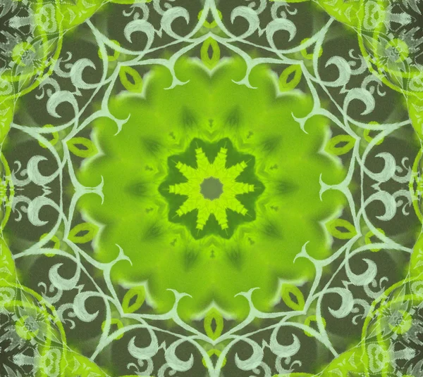 Gröna cirkulärt mönster — Stockfoto