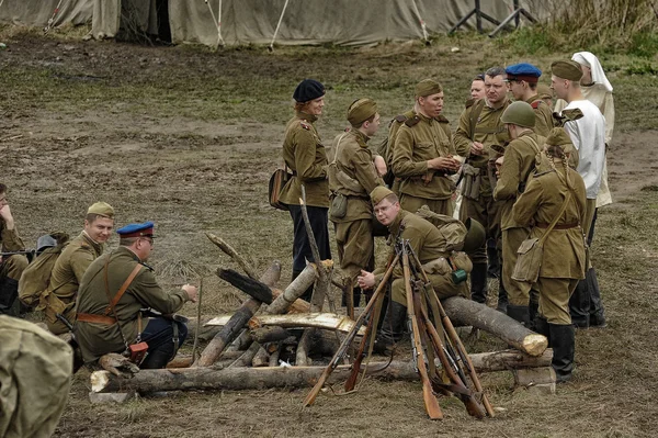 Reconstruction of the Second World War — Stock Photo, Image